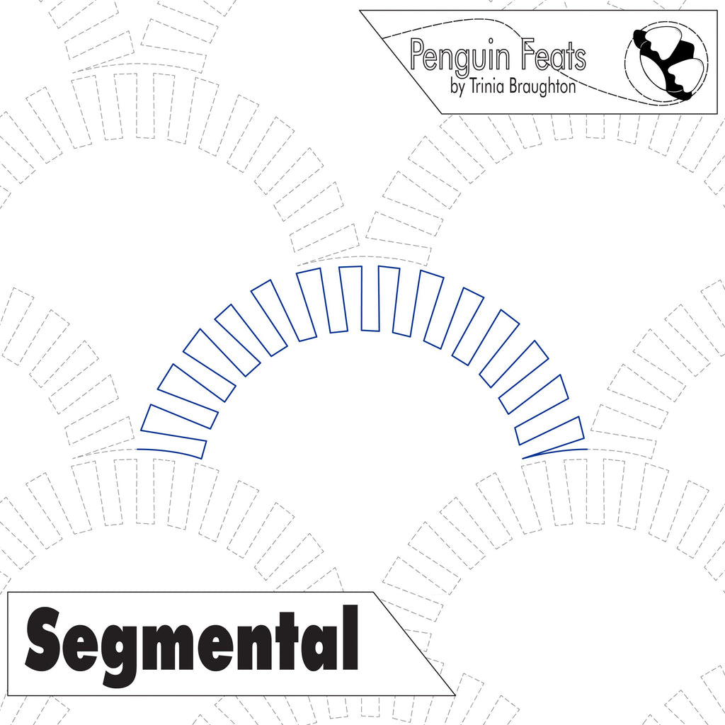 Design layout with 'Penguin Feats' branding and 'Segmental' text on a white background.