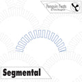 Design layout with 'Penguin Feats' branding and 'Segmental' text on a white background.