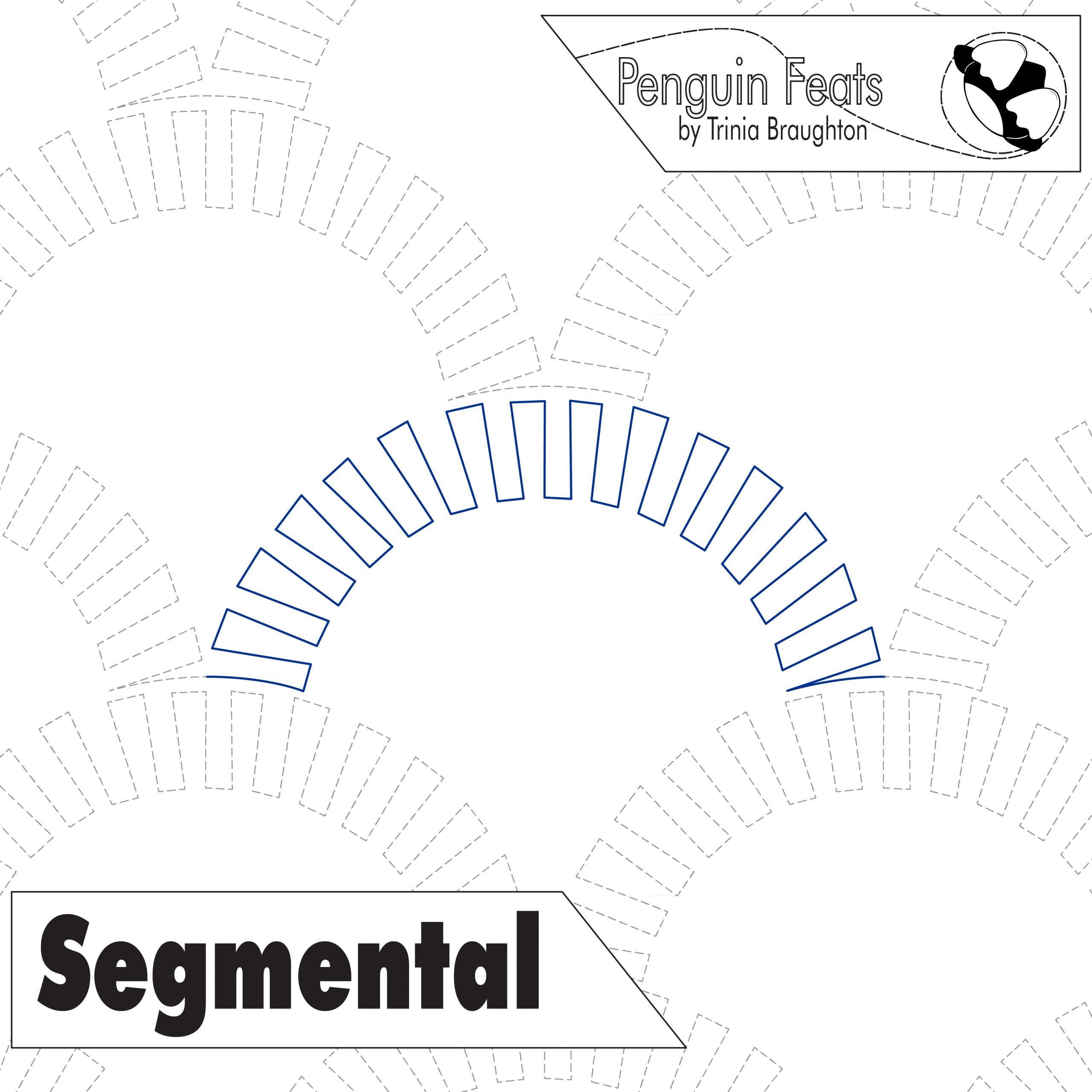 Design layout with 'Penguin Feats' branding and 'Segmental' text on a white background.