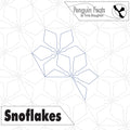 Geometric snowflake design on a white background with 'Penguin Feats' branding.