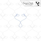 Patterned background with blue water drops splashing design and 'Penguin Feats' branding.