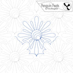 Outline of a flower design with 'Penguin Feats' branding at the top.