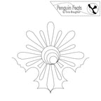 Black and white floral design with 'Penguin Feats' logo at the top.