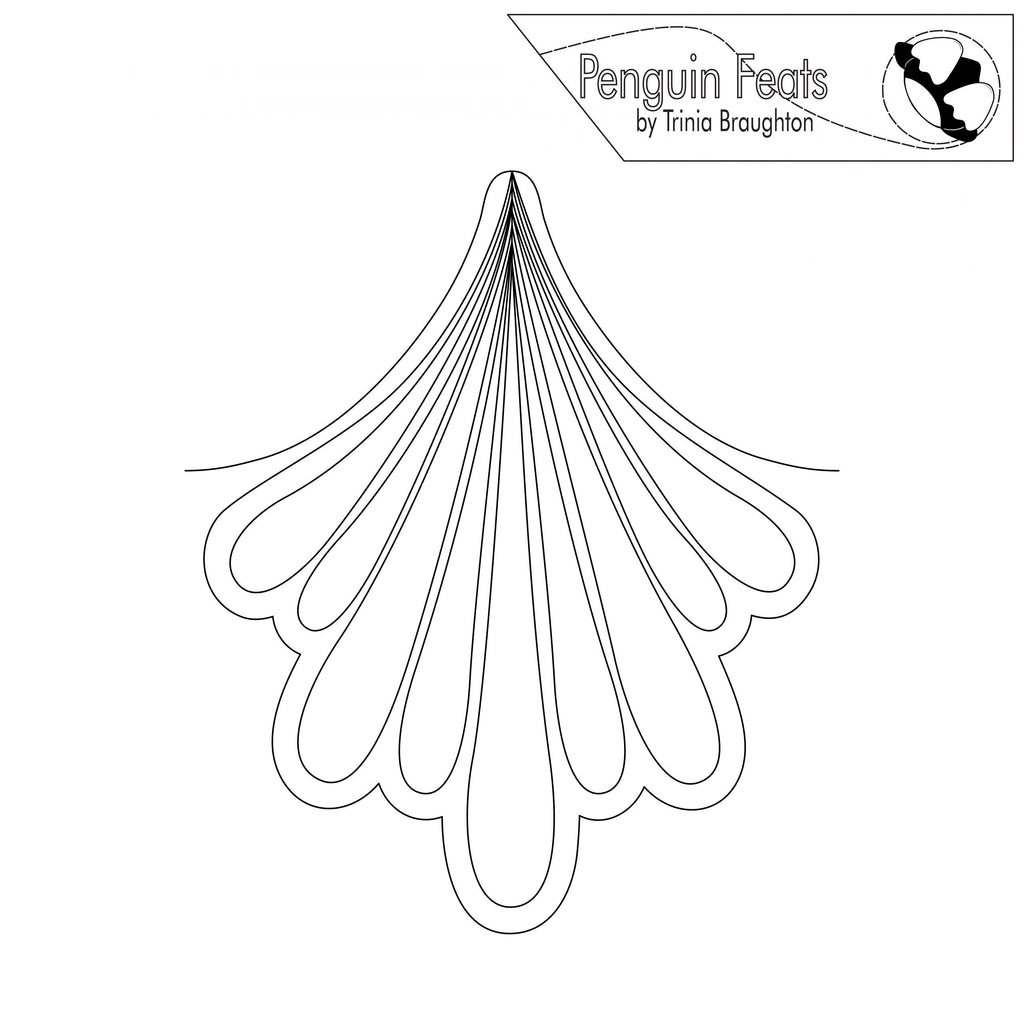 Black and white decorative design with 'Penguin Feats' logo at the top