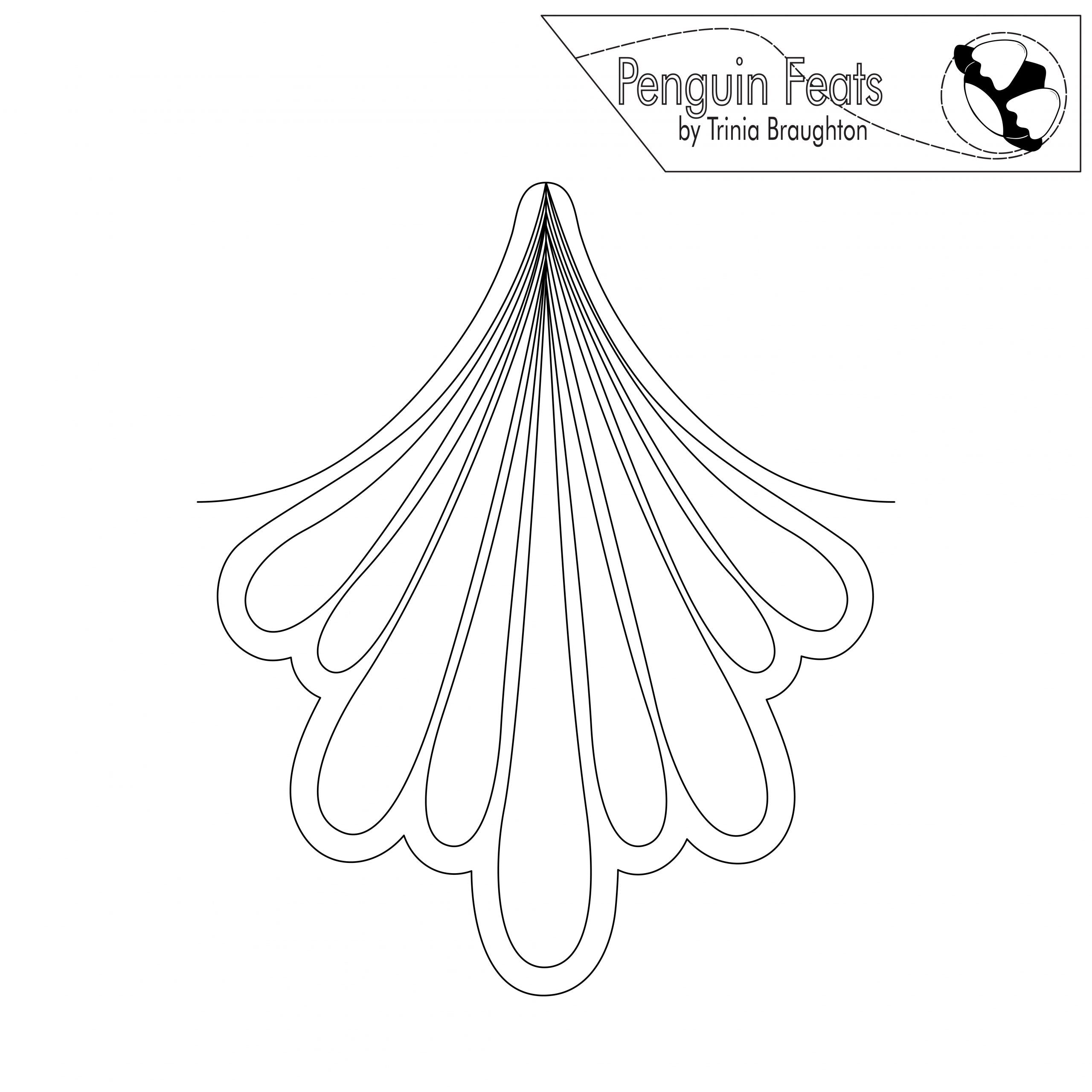 Black and white decorative design with 'Penguin Feats' logo at the top