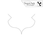 Continuous line design of diamond with curved line with 'Penguin Feats' branding at the top.