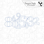 Design with number outlines and 'Penguin Feats' branding.