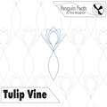 Design of a tulip vine pattern with 'Penguin Feats' branding at the top.