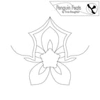 Black and white floral design with 'Penguin Feats' logo at the top.