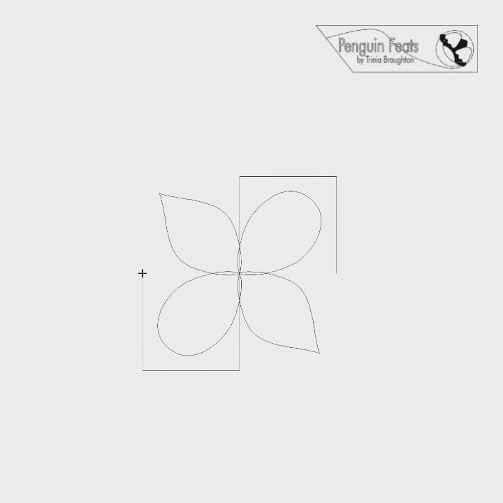 Grid Bloom Digital Quilting Design