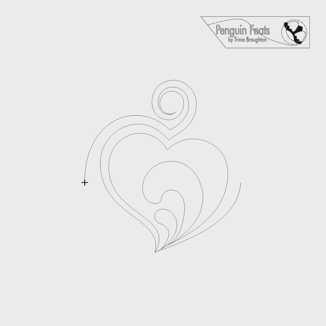 Heartcurl Digital Quilting Design