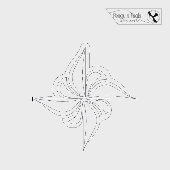 Pinwheel Digital Quilting Design