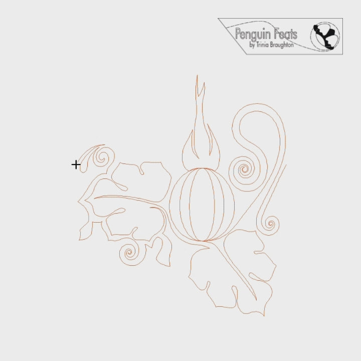 Pumpkin One Digital Quilting Design