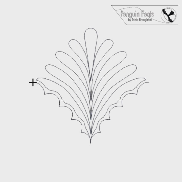 Fan Palm Digital Quilting Design
