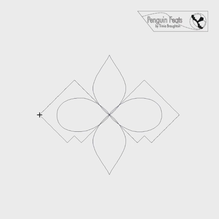 Facet Bloom Digital Quilting Design